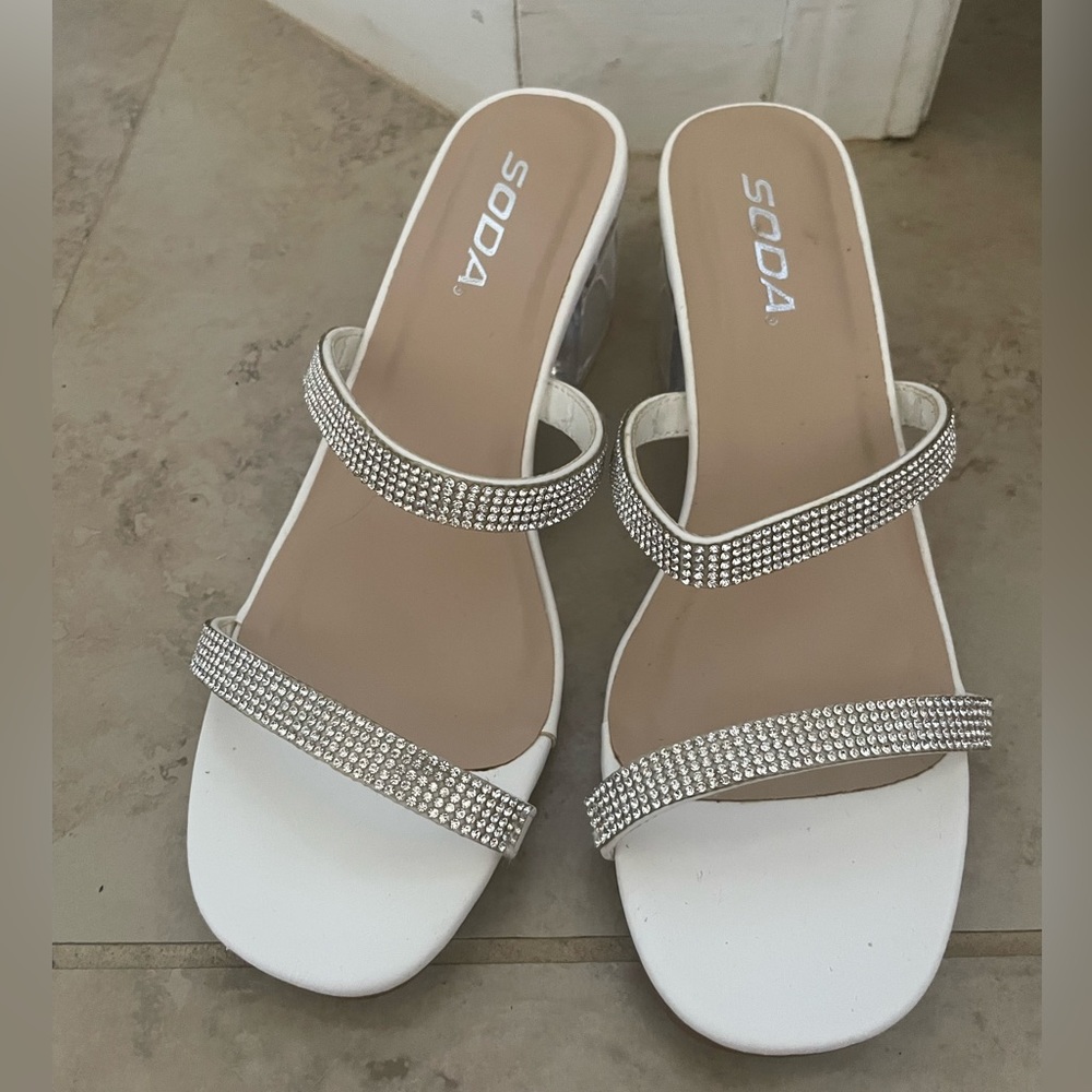 White Mini Heels